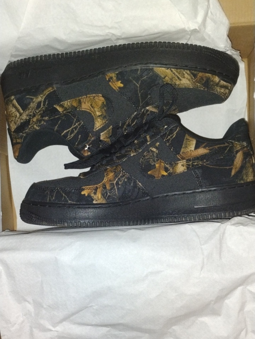 Nike Black Shoe Box with White Label